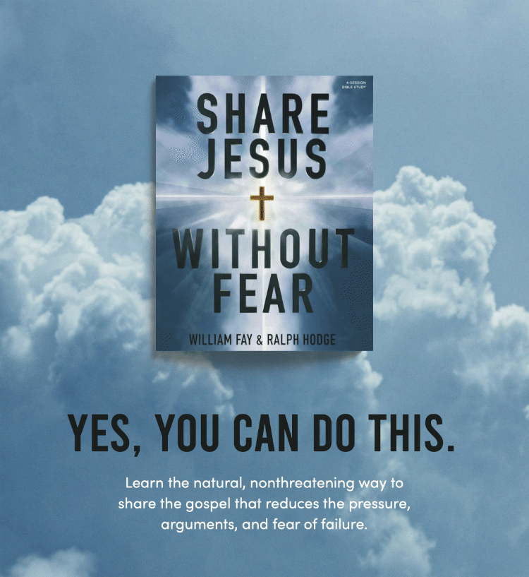 A promotional poster for Share Jesus Without Fear