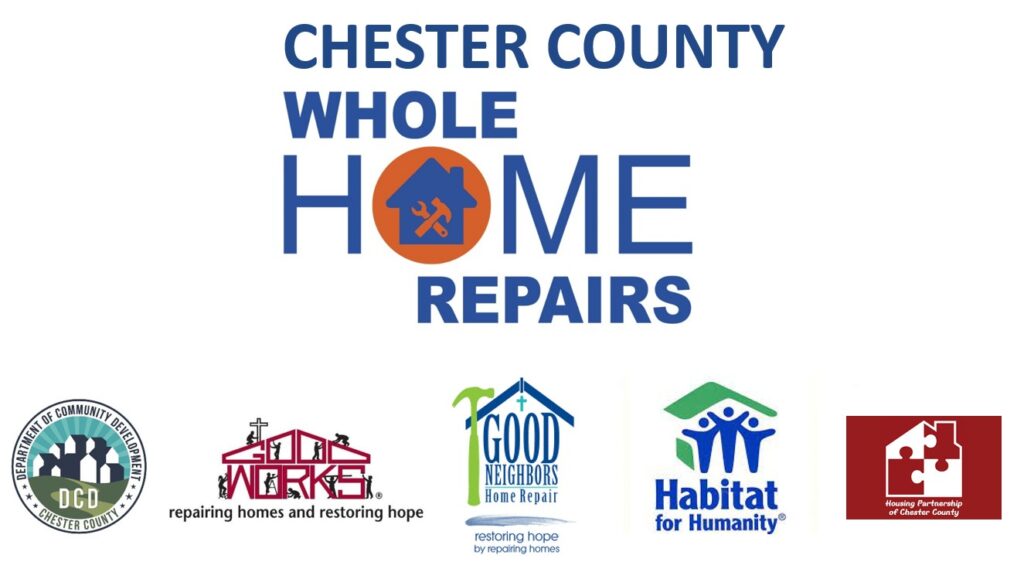Logos of organizations involved in the Whole Home Repair Program